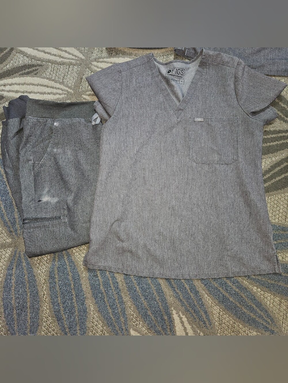 Well Loved Gray Fig Scrubs